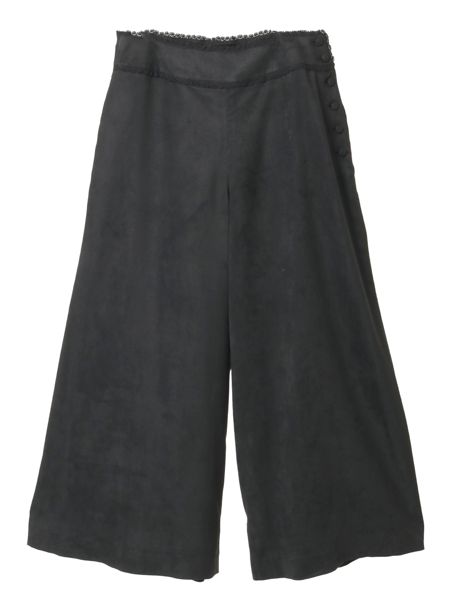 エコスエードフレアーパンツ 詳細画像 クロ 1