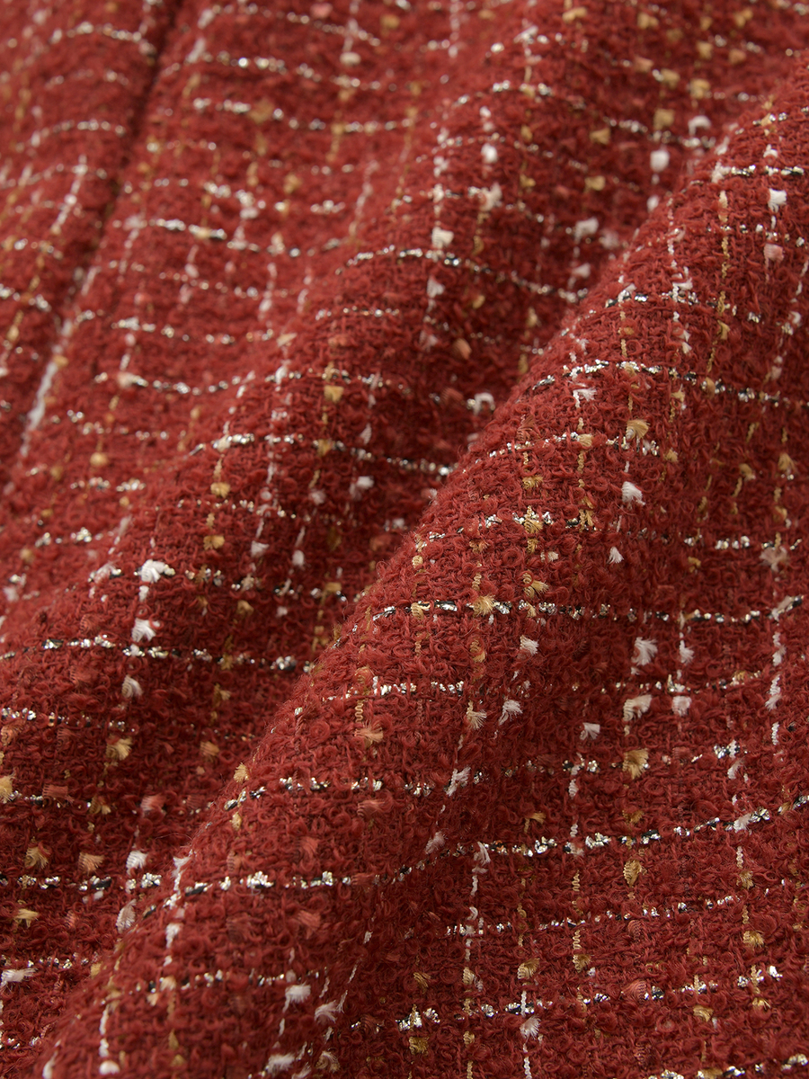 カナーレツイードワイドパンツ 詳細画像 バーガンディ 10