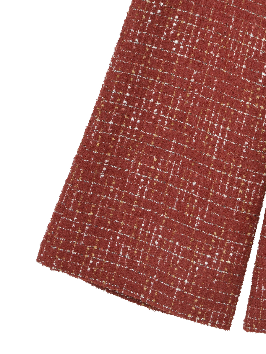 カナーレツイードワイドパンツ 詳細画像 バーガンディ 4