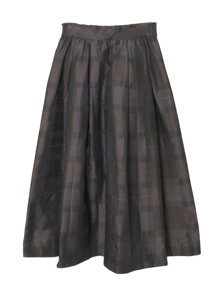 タフタタータンチェックスカート 詳細画像 ブラウン 1