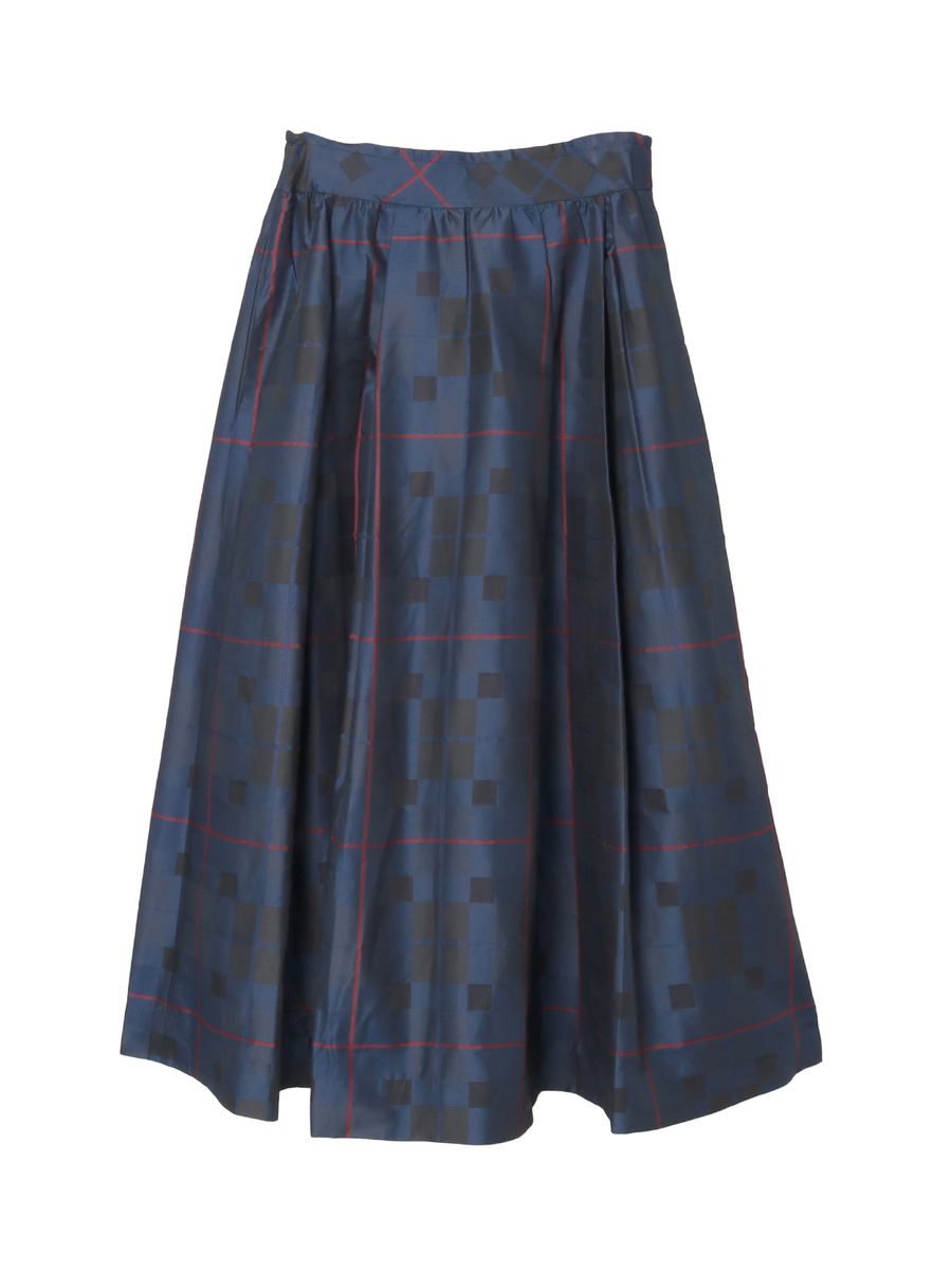 タフタタータンチェックスカート 詳細画像 ネイビー 1