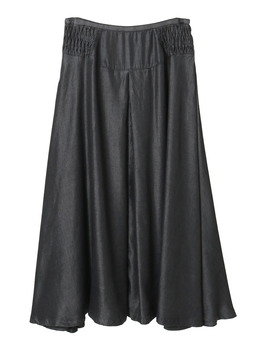 テンセルデニムボックスタックスカート 詳細画像 クロ 1