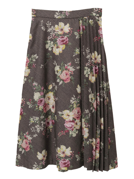 【OUTLET】チェックブーケpt.スカート