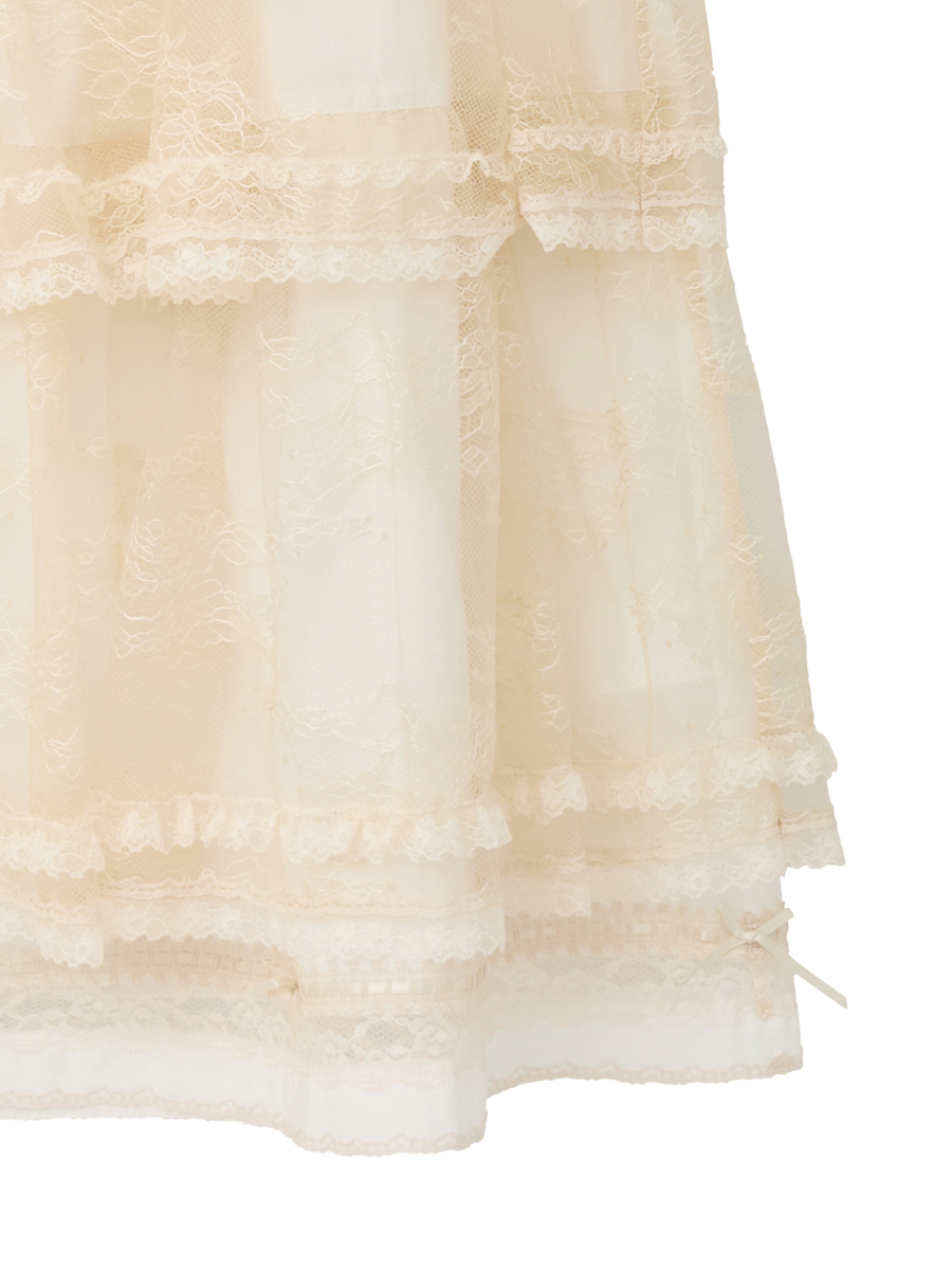 リバーレースフリルティアードスカート 詳細画像 クロ 4