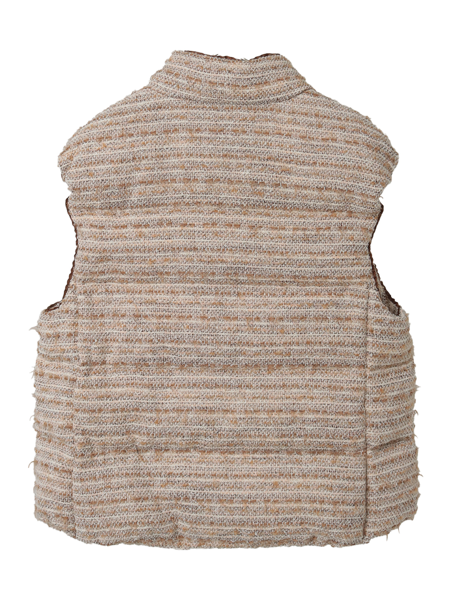 Selection of LINTONツイードダウンベスト 詳細画像 ベージュ 2