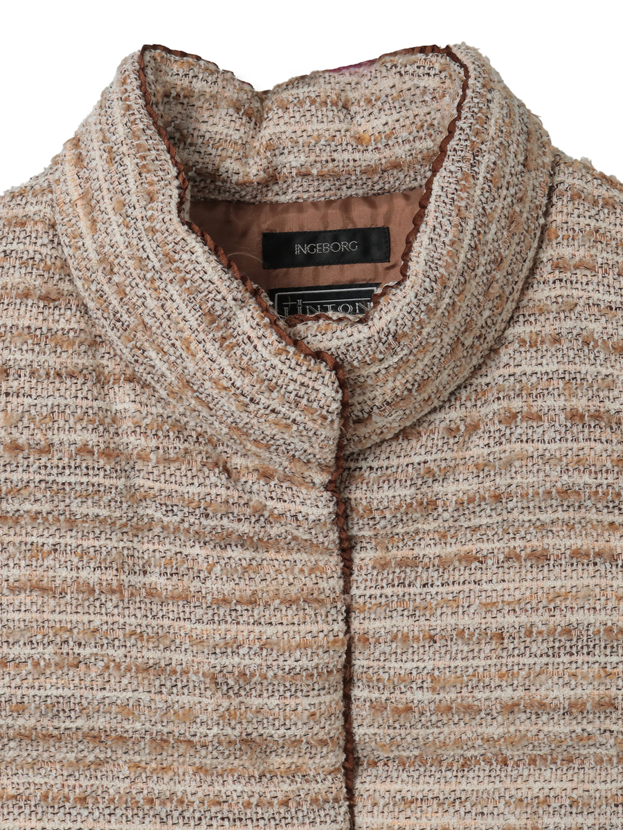 Selection of LINTONツイードダウンベスト 詳細画像 ベージュ 3