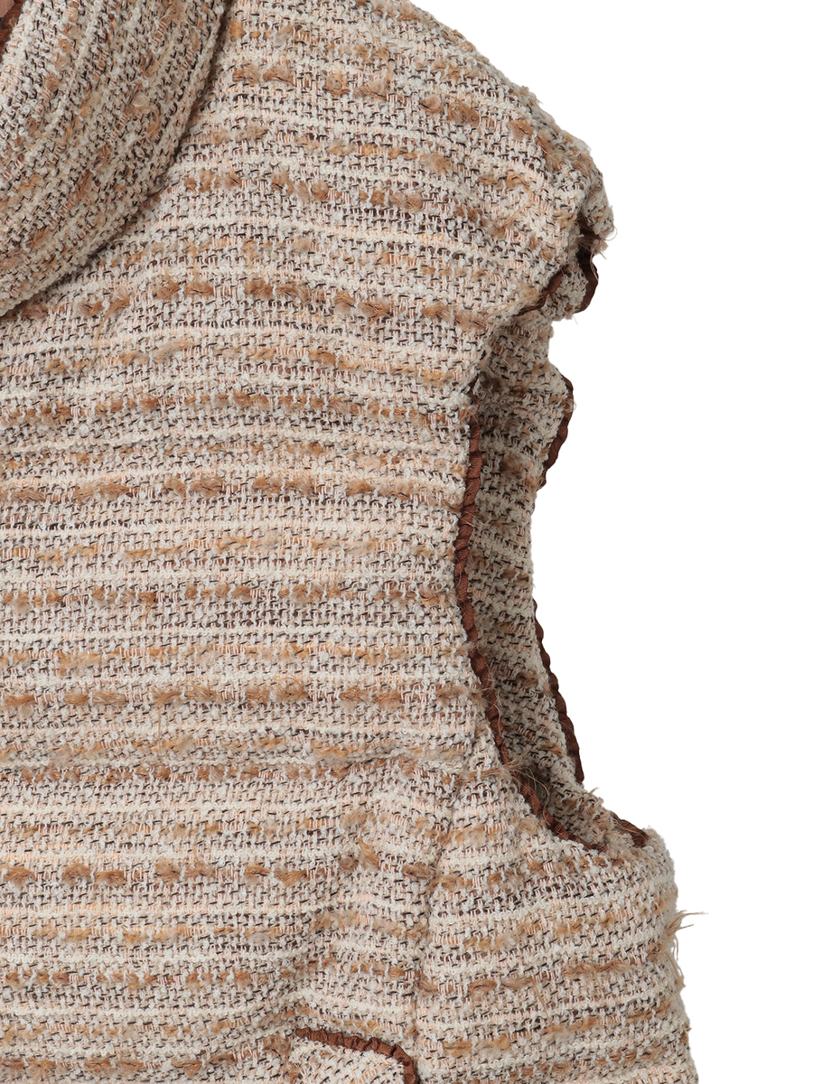 Selection of LINTONツイードダウンベスト 詳細画像 ベージュ 4