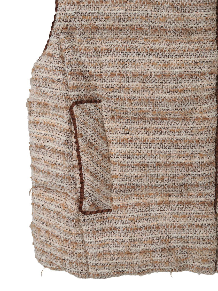 Selection of LINTONツイードダウンベスト 詳細画像 ベージュ 5