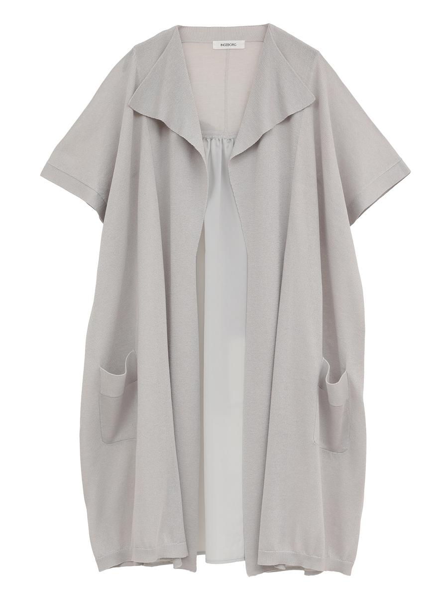 別布使いロングジレ 詳細画像 グレー 1