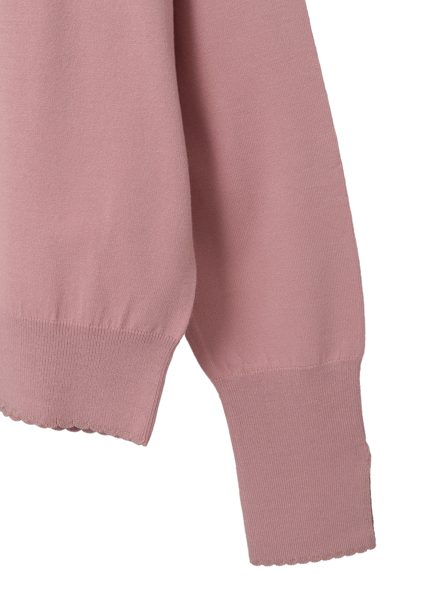 Le Salon de INGEBORGワッペン付きカーディガン 詳細画像 パープル 4