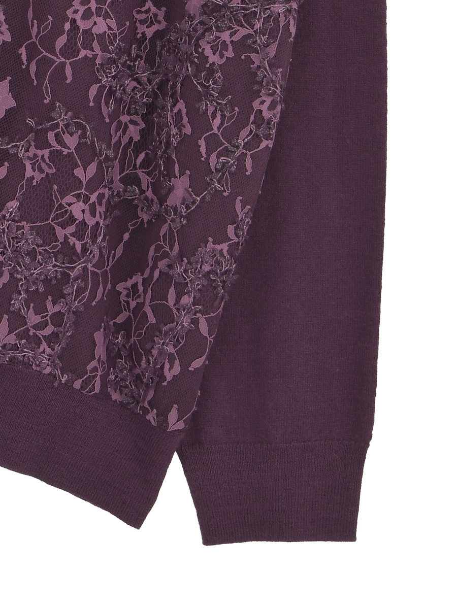 レースコンビニットカーディガン 詳細画像 ベージュ 4