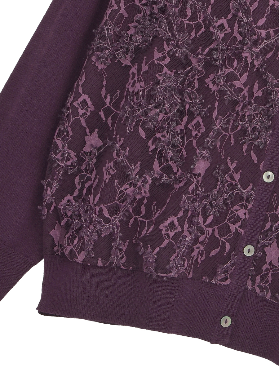 レースコンビニットカーディガン 詳細画像 ベージュ 5