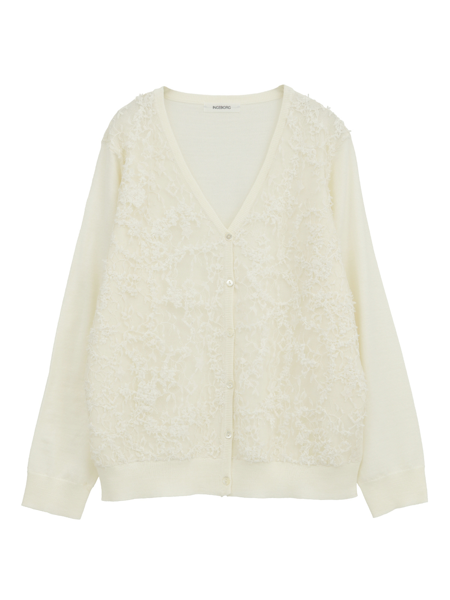 レースコンビニットカーディガン 詳細画像 キナリ 1