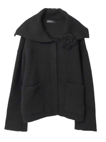 新品 インゲボルグ ブルーフォックスファーハンドニットコート ピンクハウス 希少 フラワーモチーフ付きニットコート｜ピンクハウスオフィシャル