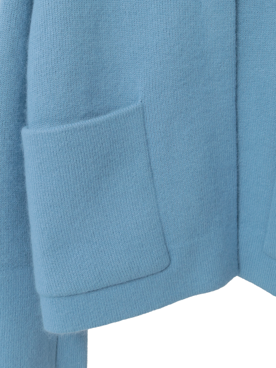 フラワーモチーフ付きニットコート 詳細画像 クロ 5