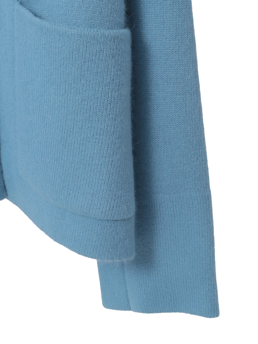 フラワーモチーフ付きニットコート 詳細画像 クロ 6