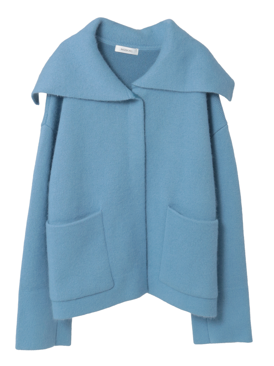 フラワーモチーフ付きニットコート 詳細画像 クロ 8