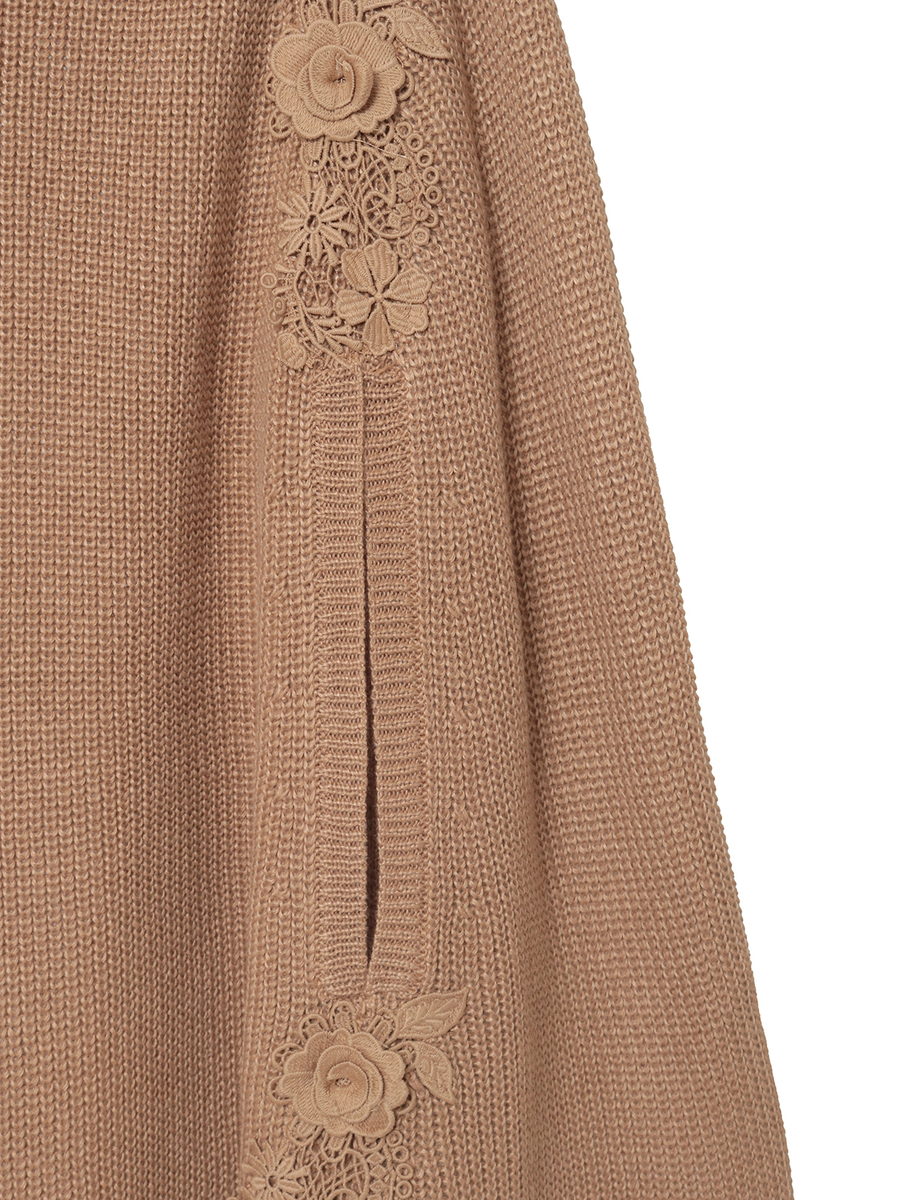 レース使いニットポンチョ 詳細画像 キナリ 4