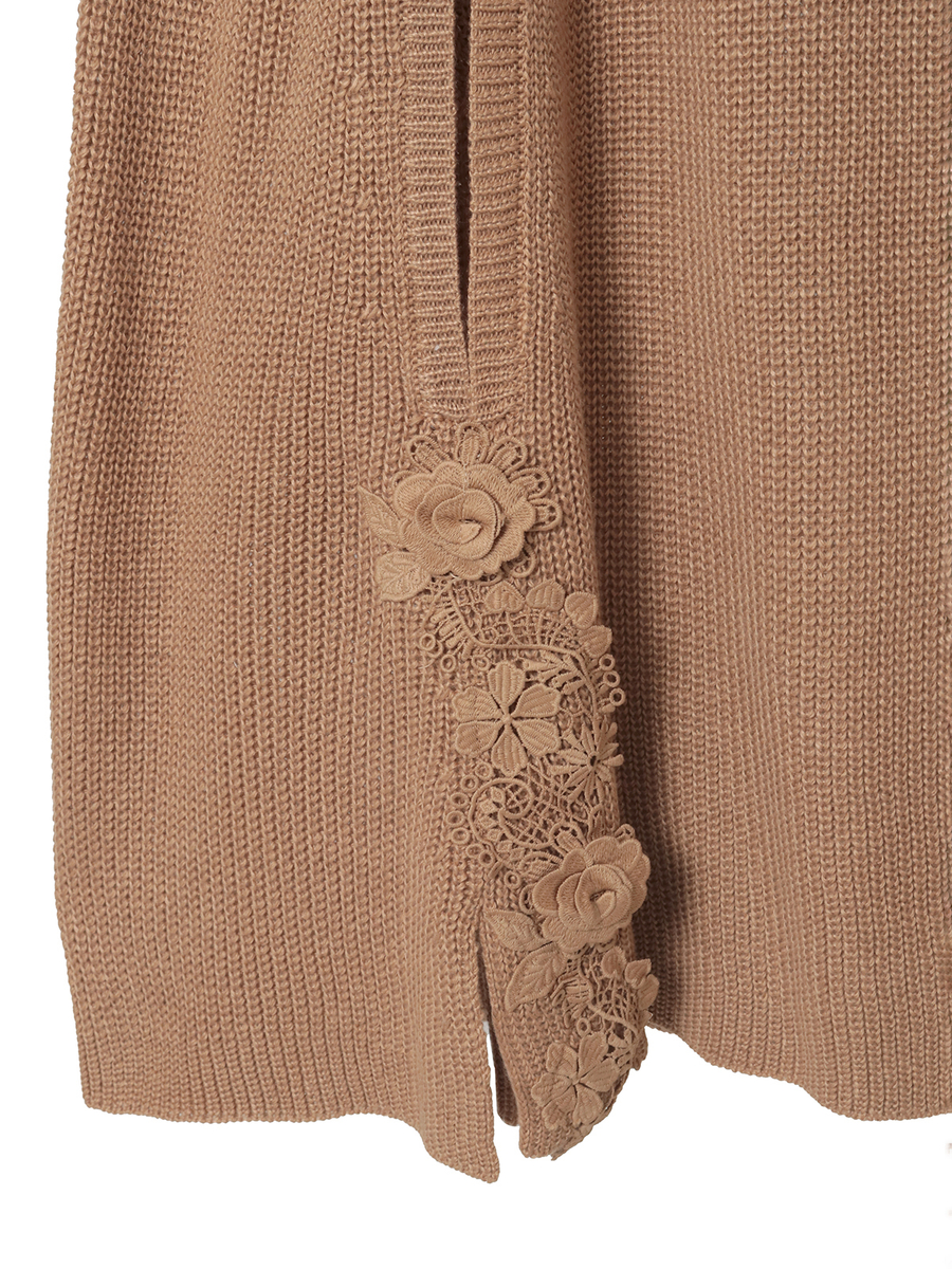 レース使いニットポンチョ 詳細画像 キナリ 5