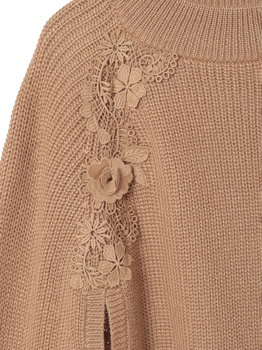 レース使いニットポンチョ 詳細画像 キナリ 6