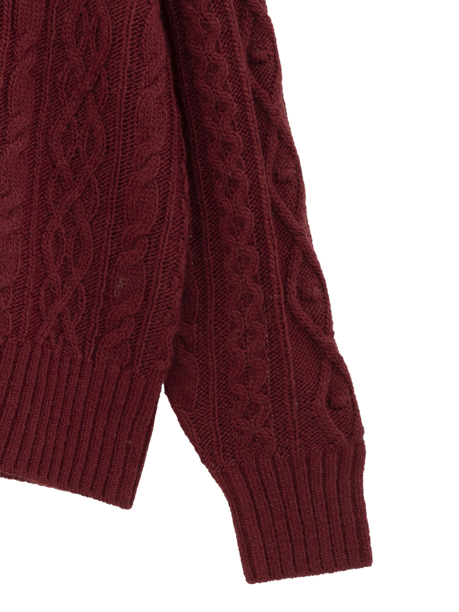 アラン編みフーディカーディガン 詳細画像 クロ 4