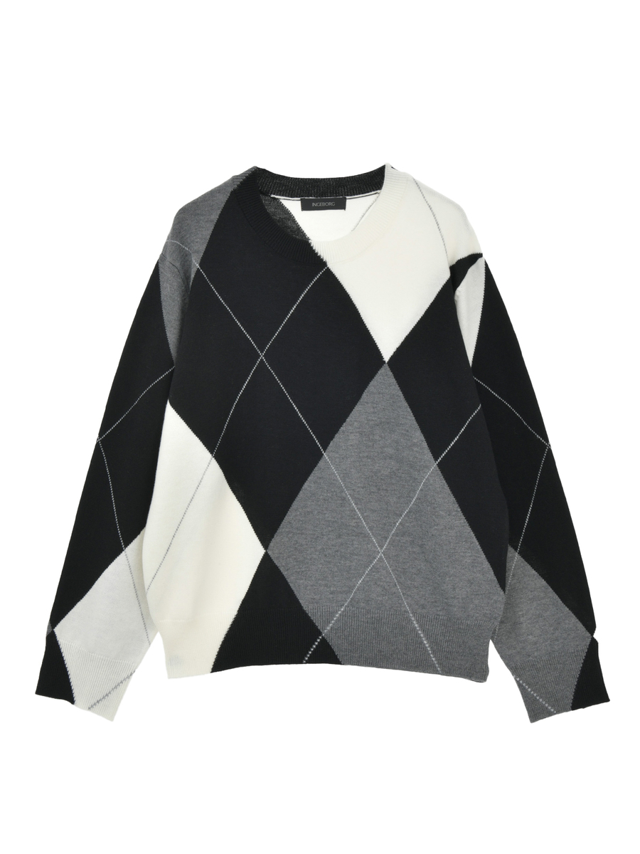 アーガイルセーター 詳細画像 クロ 1
