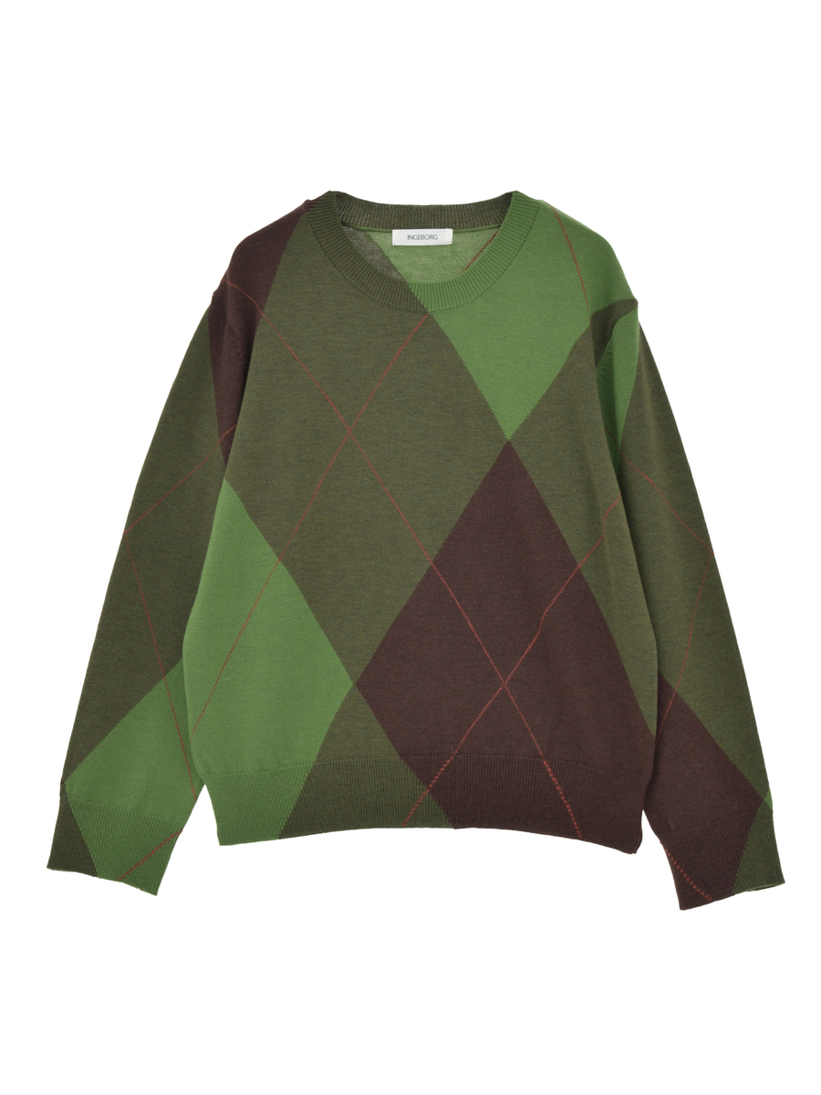 アーガイルセーター 詳細画像 カーキ 1