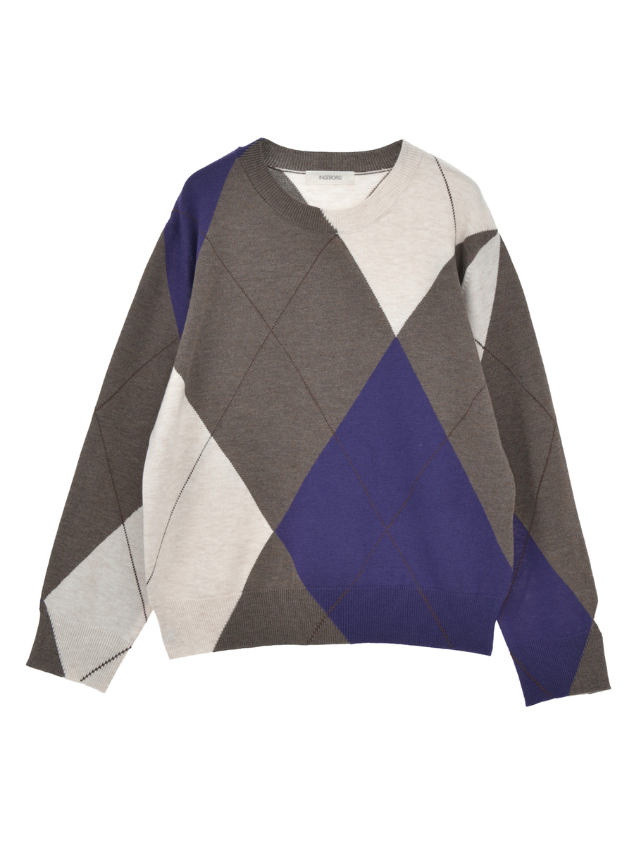 アーガイルセーター 詳細画像 チャ 1