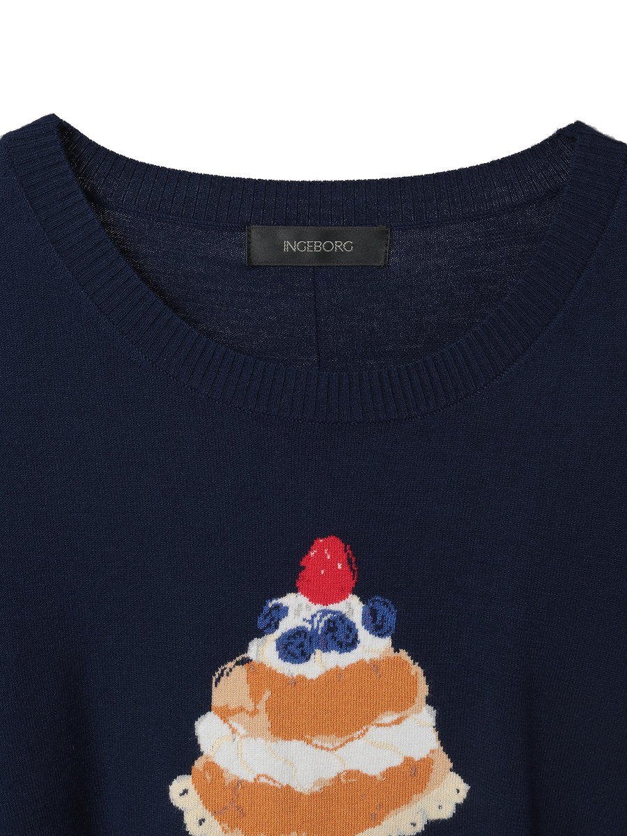 スイーツワンポイントセーター 詳細画像 コゲチャ 3