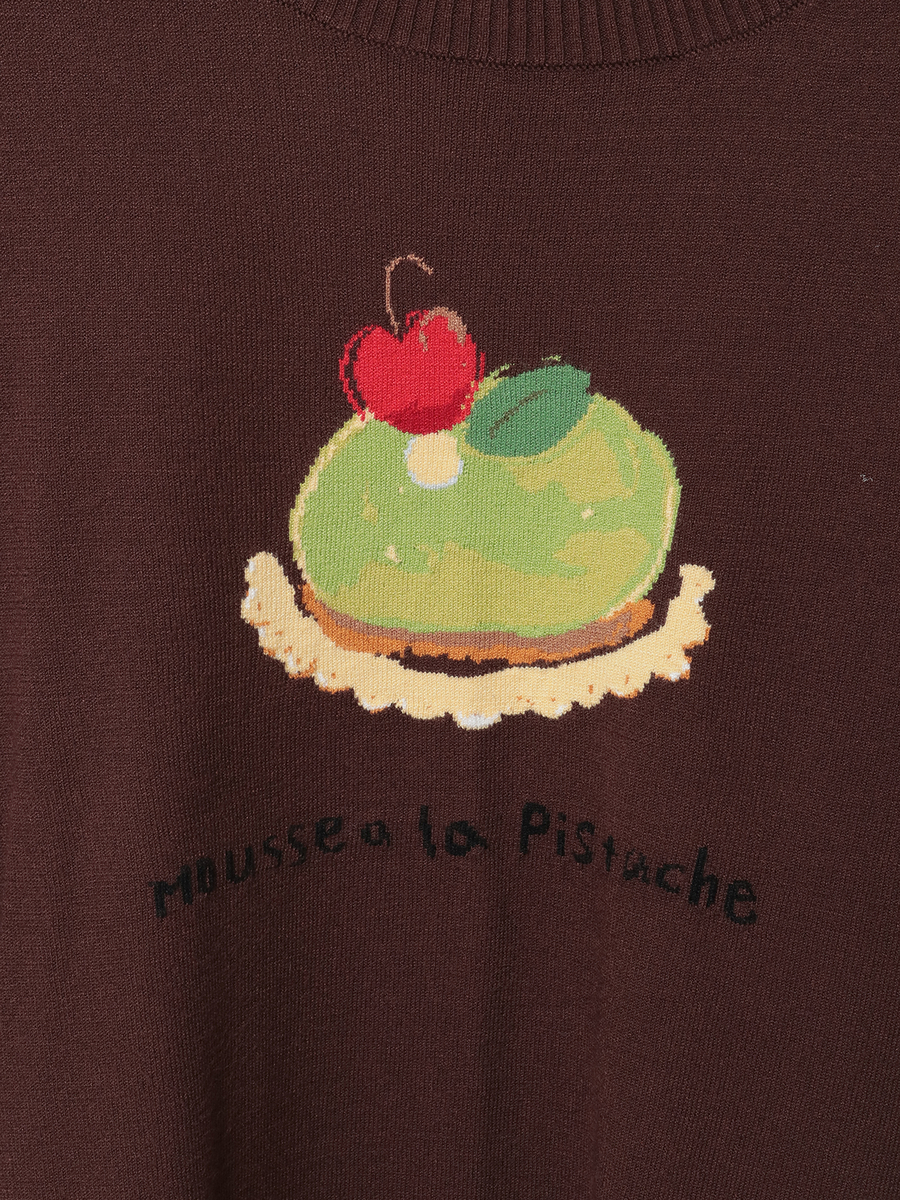 スイーツワンポイントセーター 詳細画像 コゲチャ 8