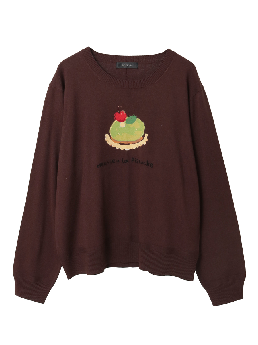 スイーツワンポイントセーター 詳細画像 コゲチャ 1