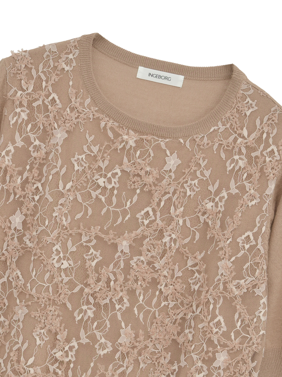 レースコンビニットプルオーバー 詳細画像 パープル 3