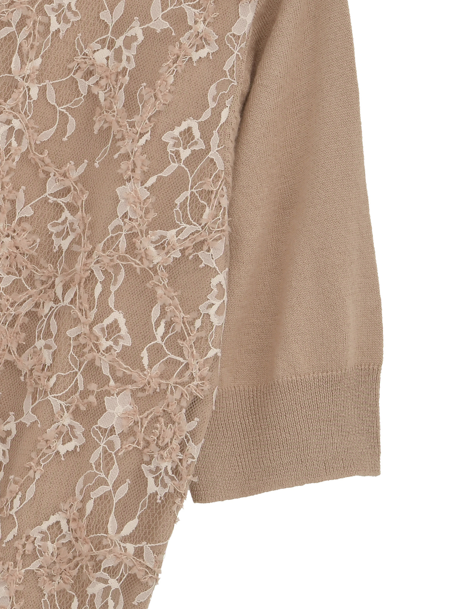 レースコンビニットプルオーバー 詳細画像 パープル 4