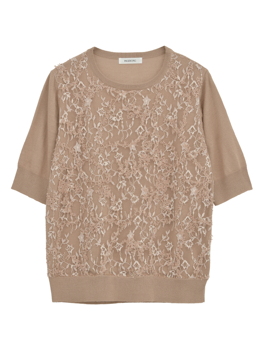 レースコンビニットプルオーバー 詳細画像 ベージュ 1