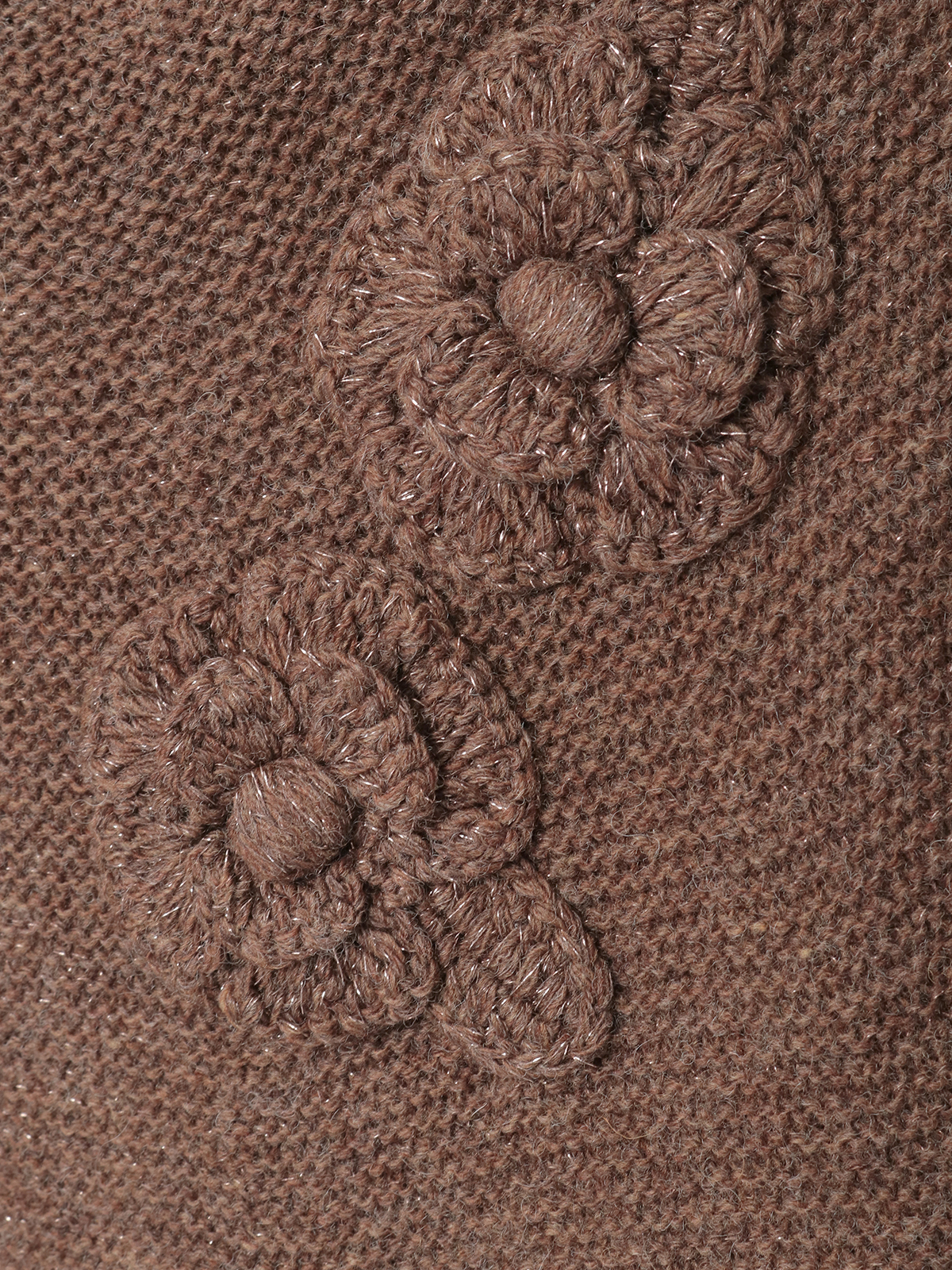 フラワーモチーフ付きボトルネックニット｜ピンクハウス