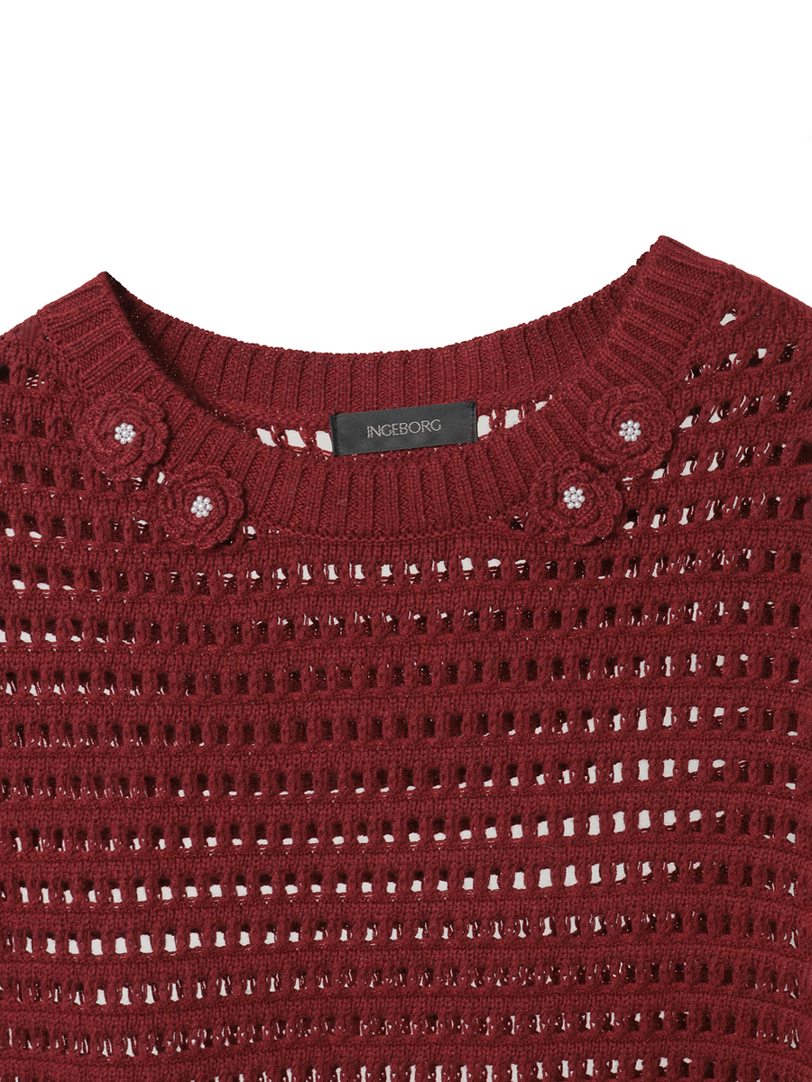 フェザーヤーンニットベスト 詳細画像 シロ 3