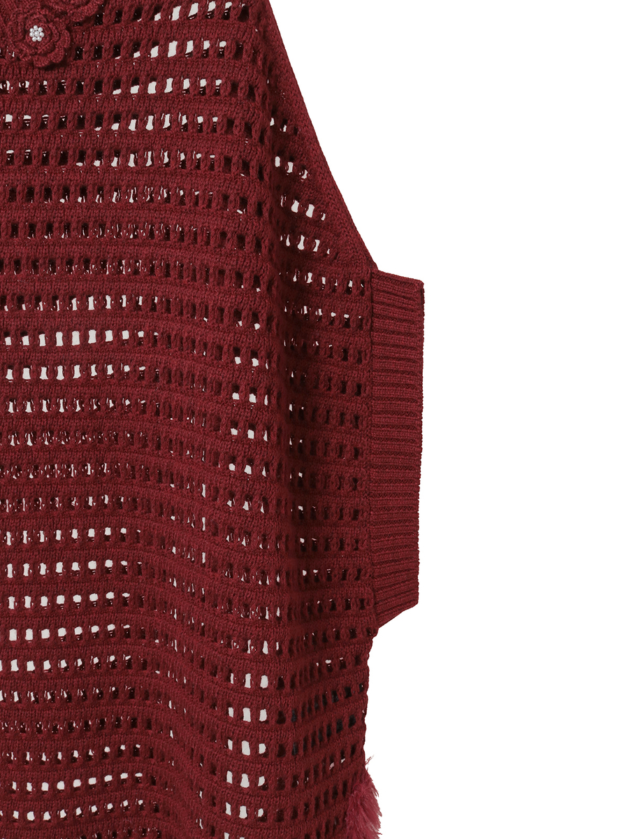 フェザーヤーンニットベスト 詳細画像 シロ 4