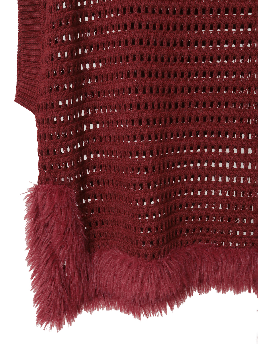 フェザーヤーンニットベスト 詳細画像 シロ 5