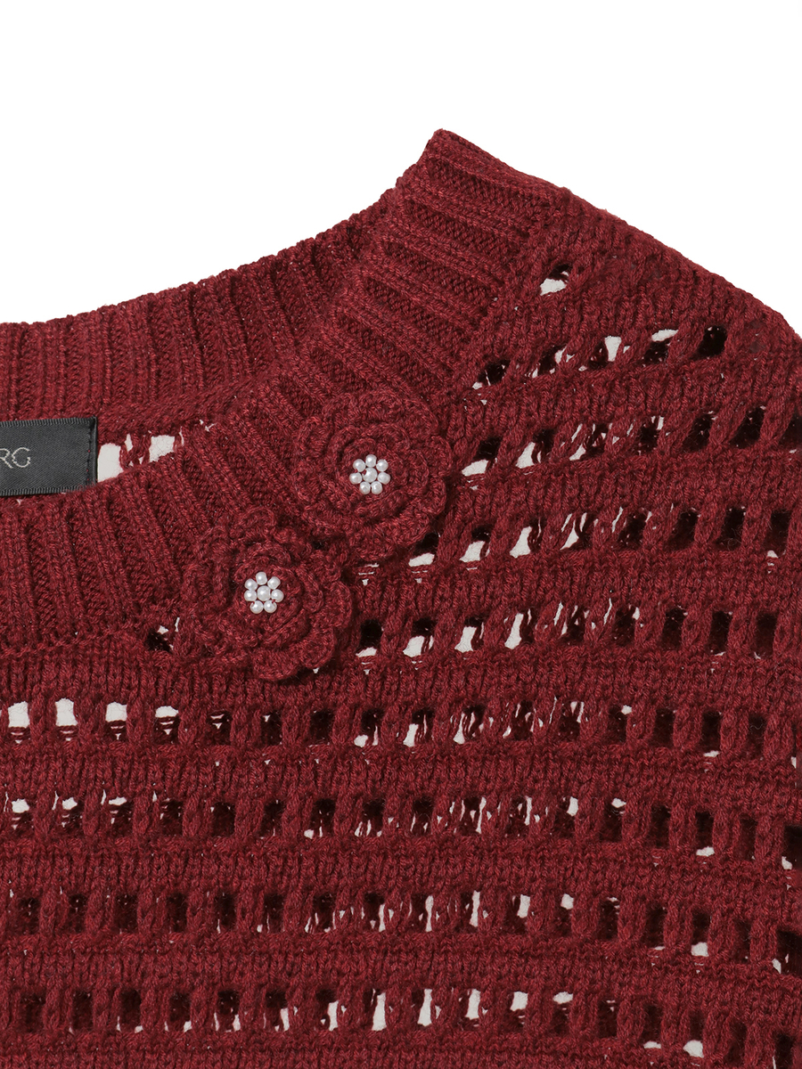 フェザーヤーンニットベスト 詳細画像 シロ 6