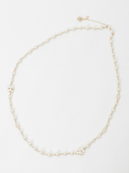 カメリアモチーフロングネックレス