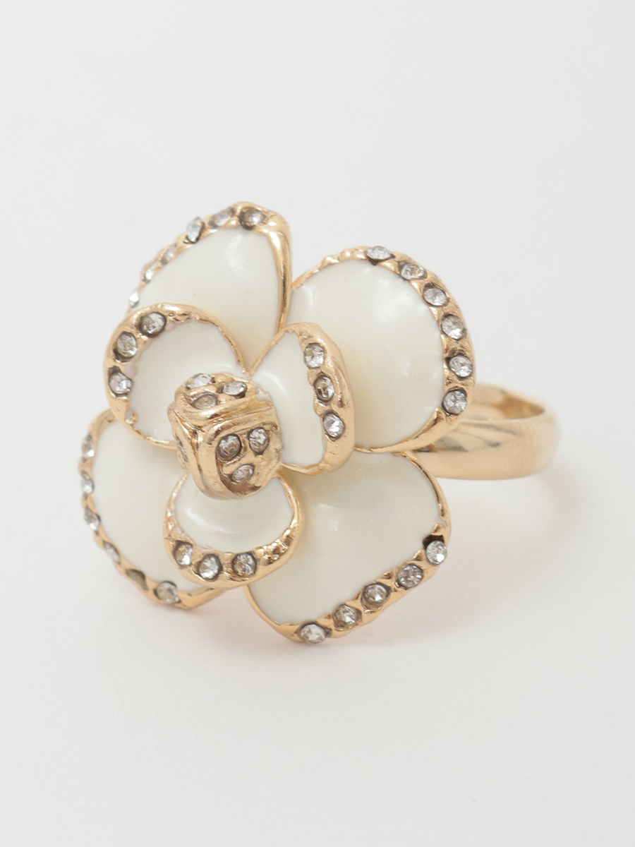 カメリアモチーフリング 詳細画像 オフ 1