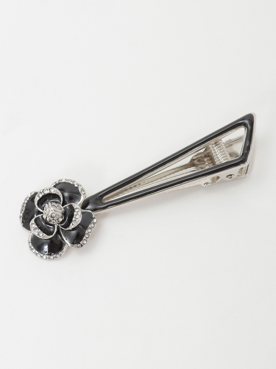 カメリアヘアクリップ 詳細画像 クロ 1