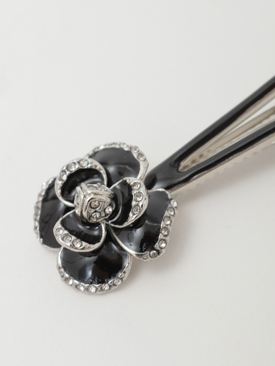 カメリアヘアクリップ 詳細画像 クロ 2