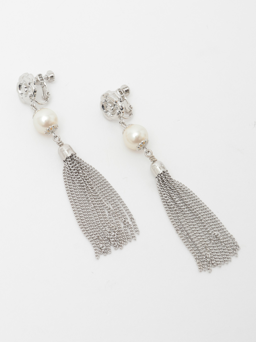 チェーンフリンジイヤリング 詳細画像 シルバー 1