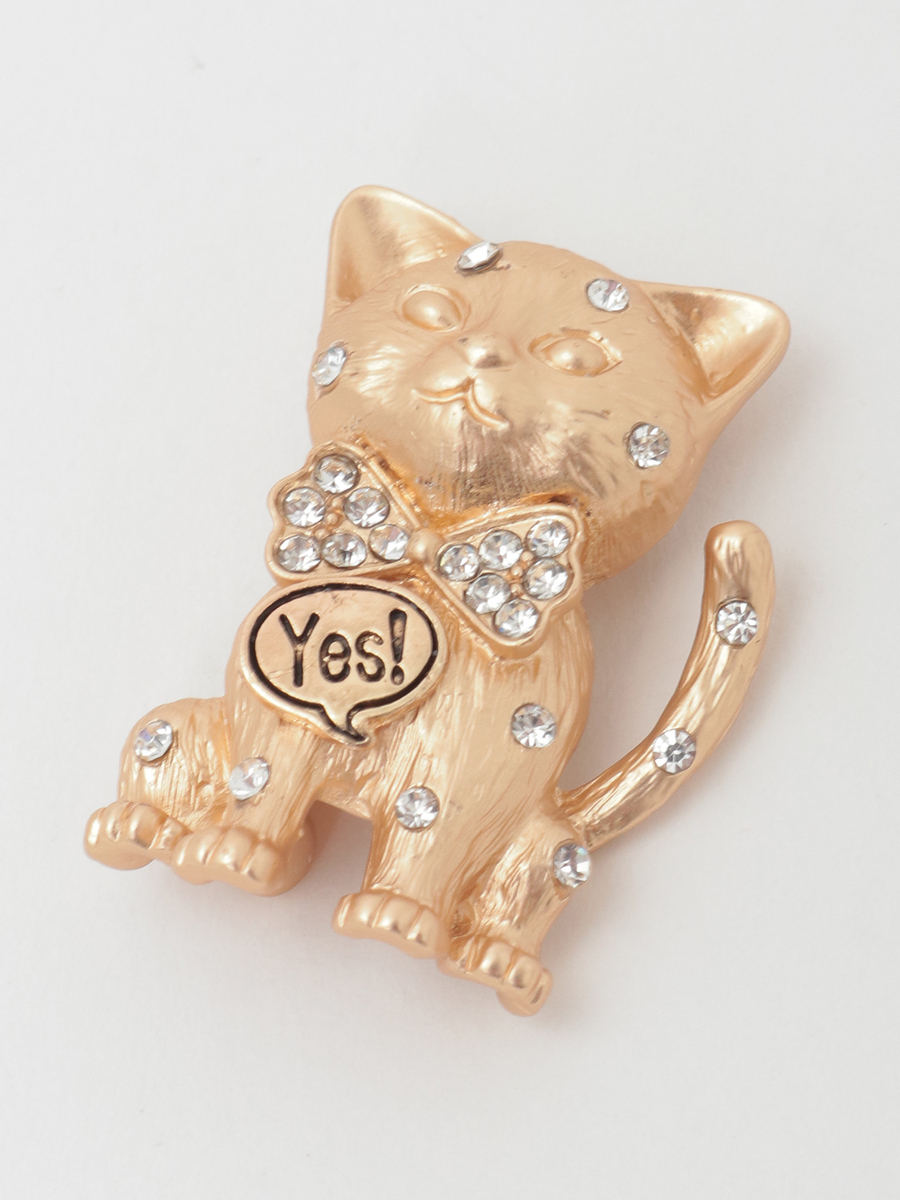 INGEBORG&times;guriguri ネコブローチ 詳細画像 ゴールド 1
