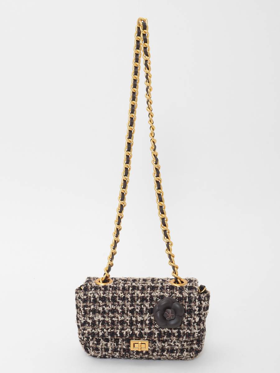 Selection of LINTON ツイードバッグ 詳細画像 クロ 1