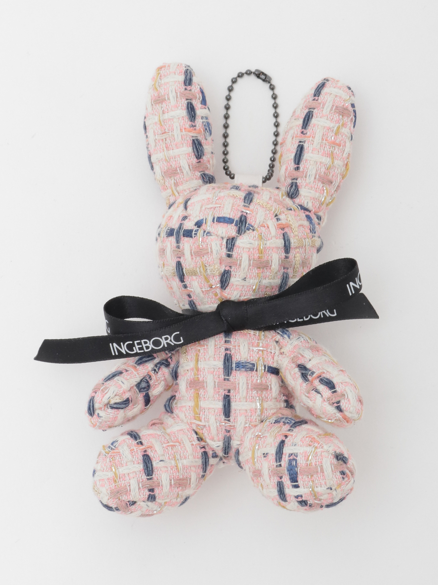 Selection of LINTONツイードうさぎチャーム 詳細画像 ピンク 1