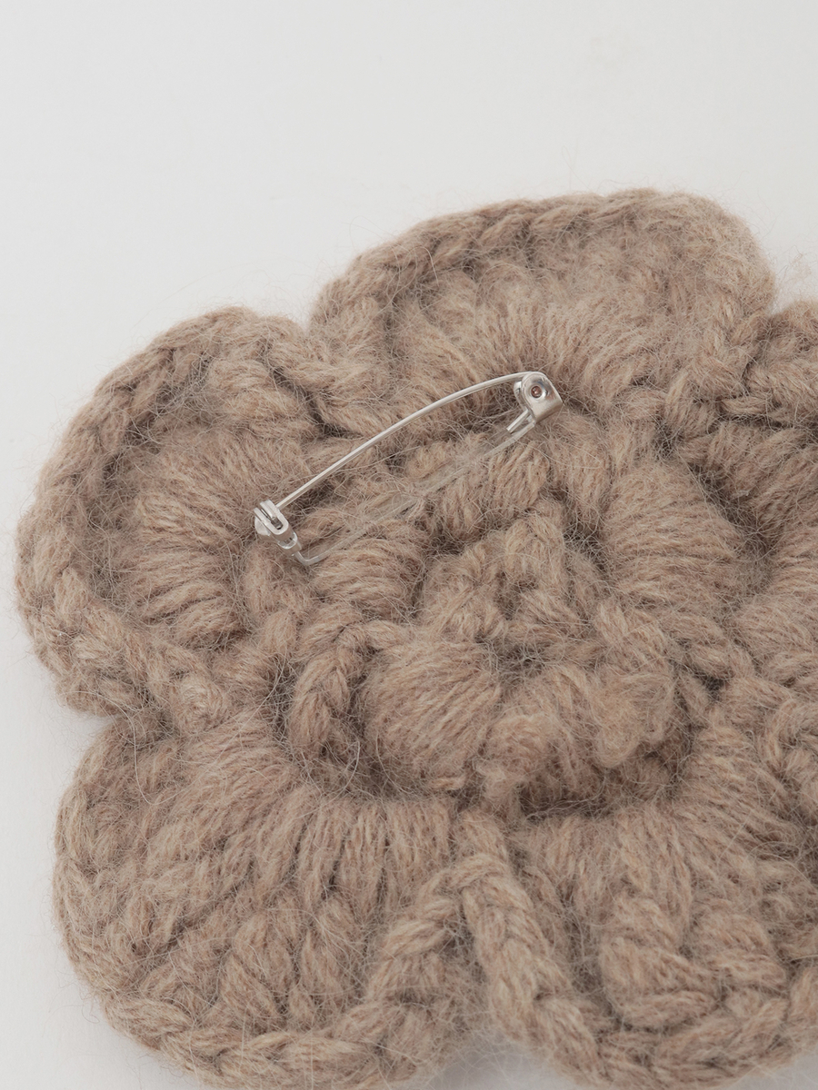 フラワーモチーフ付きニット帽 詳細画像 ピンク 7