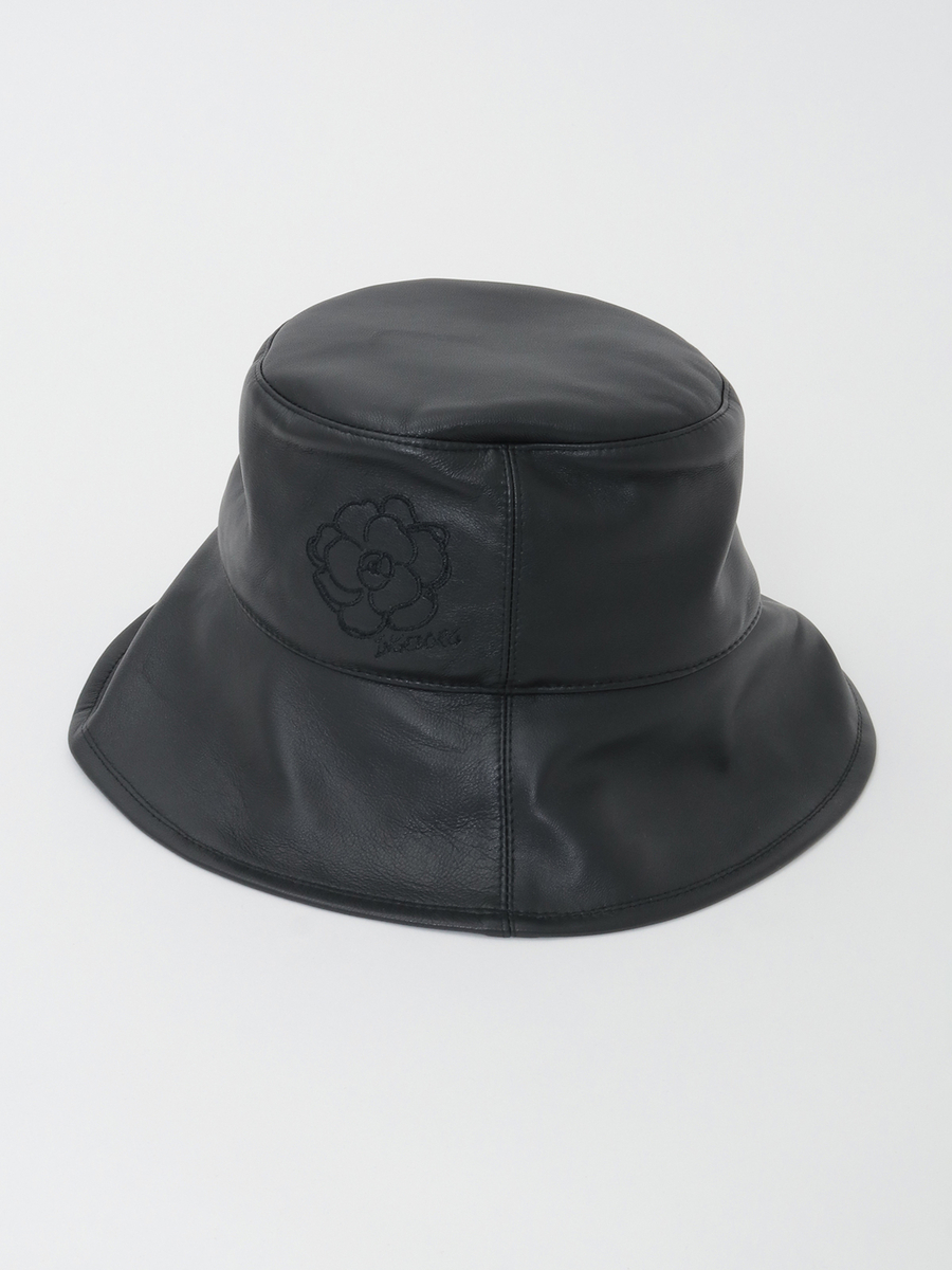 ラムレザーバケットハット 詳細画像 クロ 2