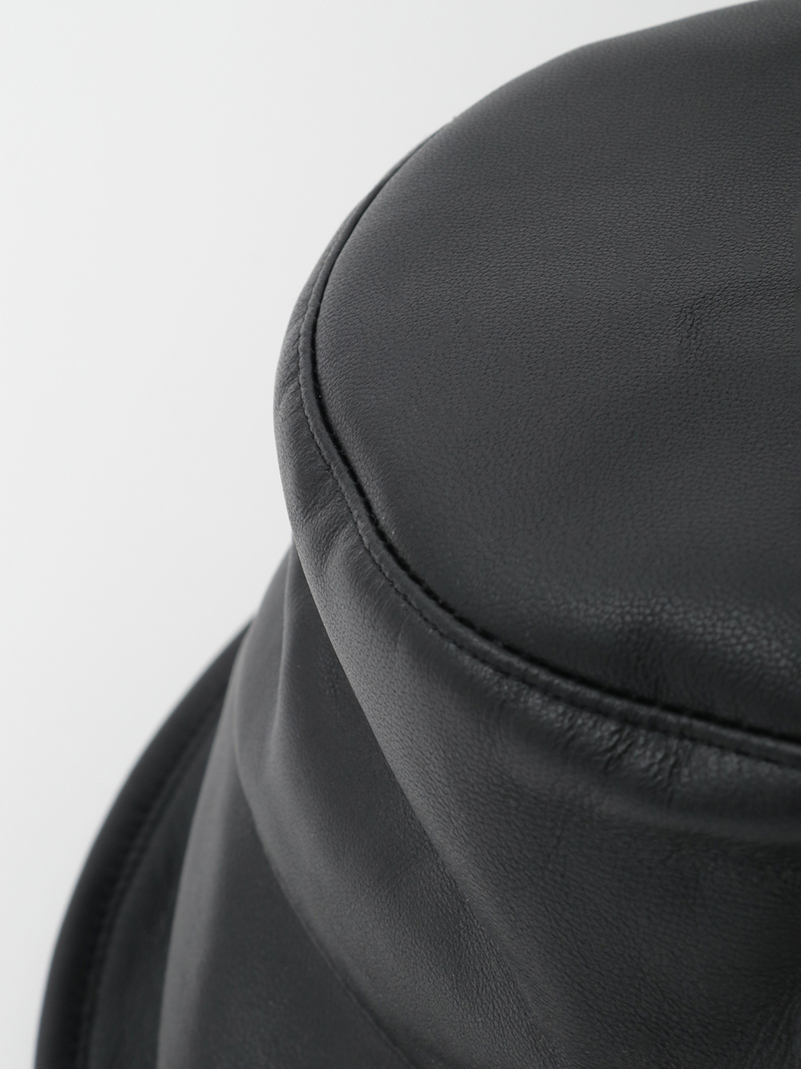 ラムレザーバケットハット 詳細画像 クロ 5